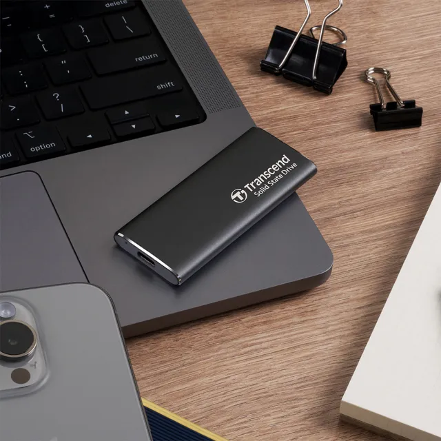 【Transcend 創見】ESD265C 2TB USB3.2/Type C 雙介面外接SSD行動固態硬碟-玄鐵灰(TS2TESD265C)