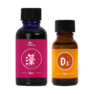 【Pandababy 鑫耀生技】維生素D3滴液+藻精蛋白滴液 2入組(15ml+30ml)