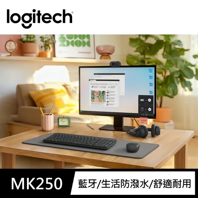 【Logitech 羅技】MK250 無線藍牙鍵鼠組(不附接收器)