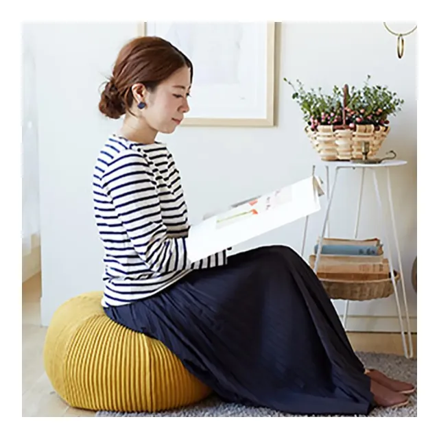 【MUJI 無印良品】泡芙懶骨頭沙發/小(灰/芥黃/棕/綠/黑x灰/藍/藍灰)