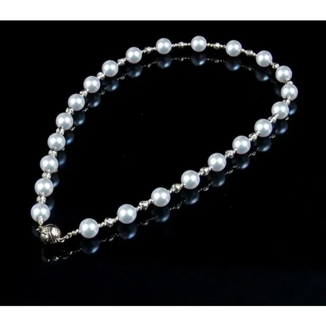 【La Corser】碎星菠蘿珠系列 7.5-8mm 日本 Akoya 滿天星 天然海水珍珠 項鍊 18K金 極光珍珠 鎖骨鏈