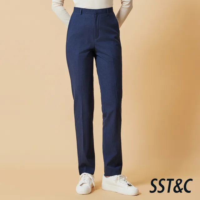 【SST&C】女裝 可機洗_霧藍色西裝褲-825212020171(換季65折)