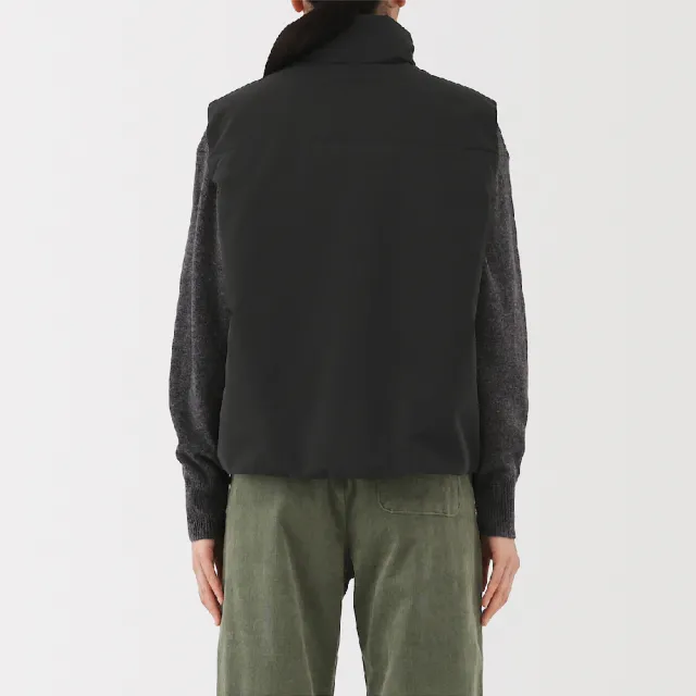 【MUJI 無印良品】女蓬鬆鋪棉背心(黑色/象牙白/卡其綠)