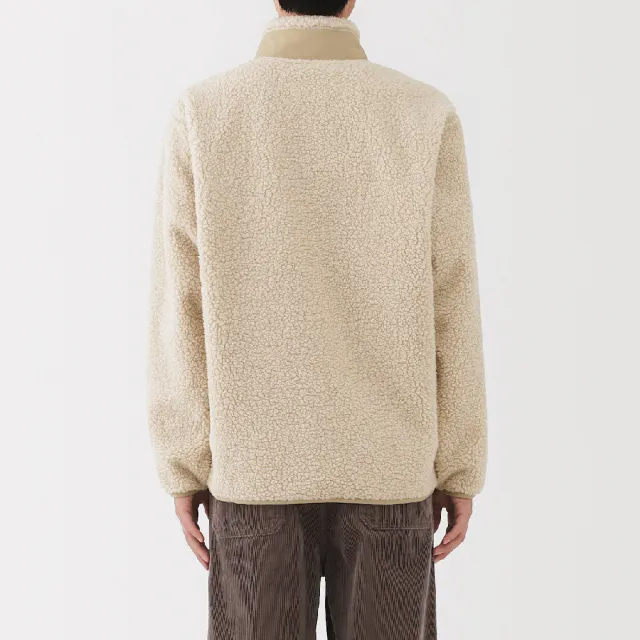 【MUJI 無印良品】男絨毛刷毛外套(黑色/米黃/摩卡棕)