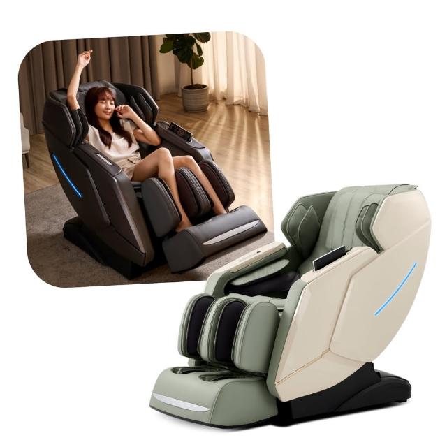 JHT K-326 揉捏式按摩椅 肩頸背腰臀小腿足底全覆蓋 家用插電按摩椅 安沁灰心曜綠 110V 1年保固