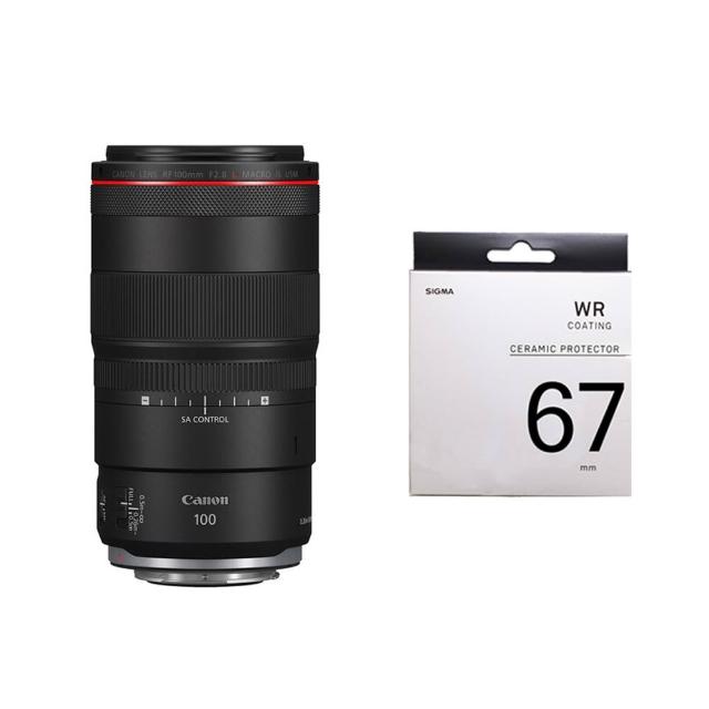 【Canon】RF 100mm F2.8L MACRO IS USM+SIGMA UV 67mm 保護鏡(公司貨)