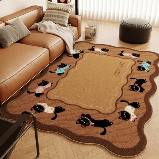 【匠俱】異形地毯 中古風仿羊絨 200*300CM(沙發茶几毯 書房防滑毯 床邊地毯)