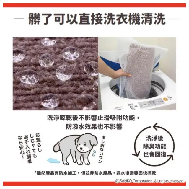 SANKO PET 2枚入 肉球款寵物止滑地墊  30X30CM(保護愛寵關節 減輕腰部負擔)