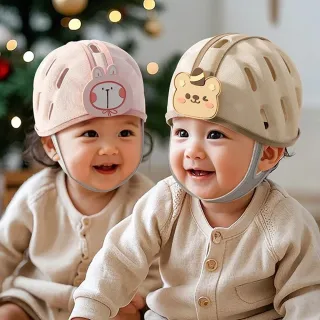 【aiebao】嬰兒童學步防摔帽 寶寶學走路防撞帽 防摔神器 安全護頭 四季可用 交換禮物