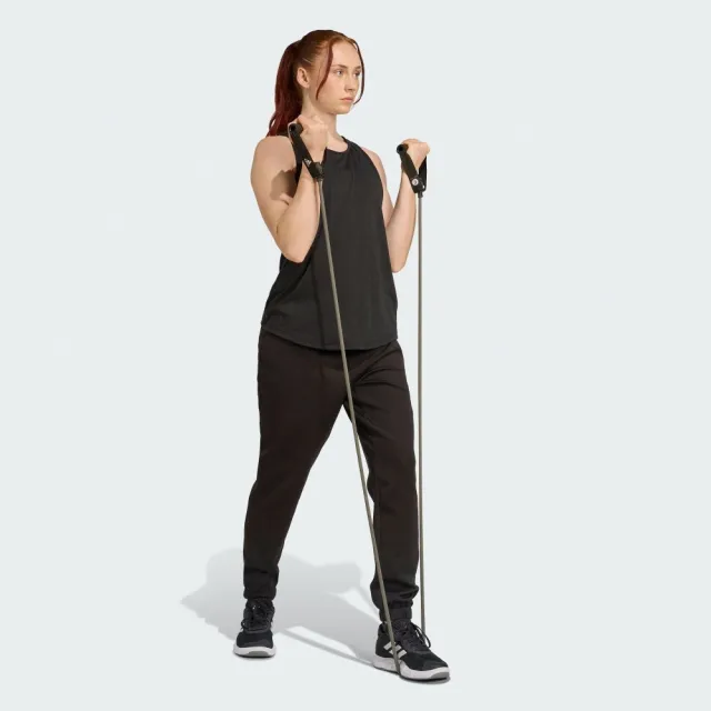【adidas 愛迪達】長褲 女 運動褲 亞規 MOTION ES CUF P 黑 JY4700