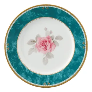 【NARUMI 鳴海骨瓷】薔薇輕語淺盤-21cm(居禮名店獨家代理 點心盤 水果盤 圓盤 陶瓷盤 下午茶)