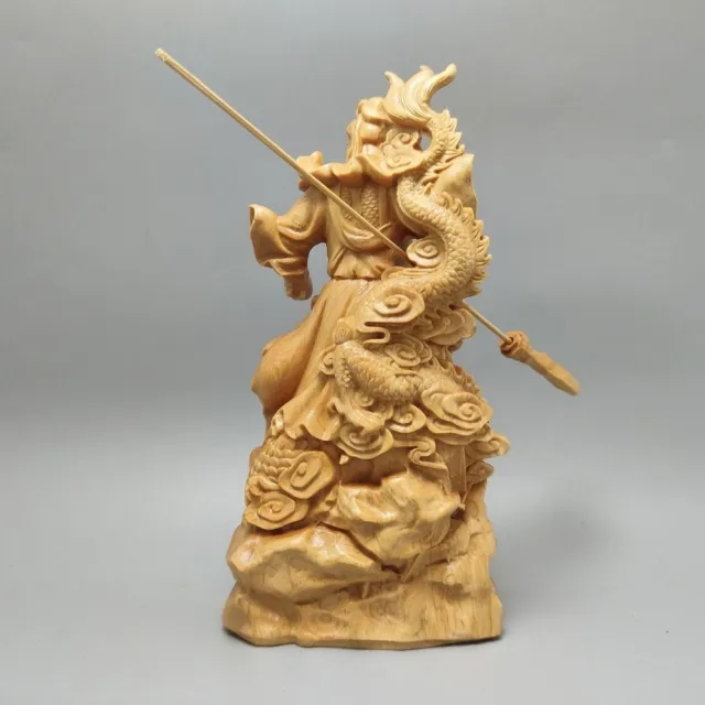 【桃花源創意工坊】禦龍關公擺飾武財神家居客廳裝飾木雕(木雕)