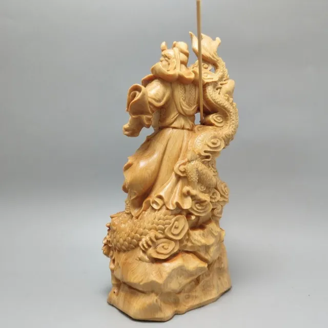 【桃花源創意工坊】禦龍關公擺飾武財神家居客廳裝飾木雕(木雕)