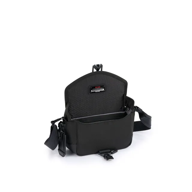 【TUMI】Alpha Bravo Compass 彈道尼龍掀蓋斜背包 - 黑色(TUMI 官方旗艦店)