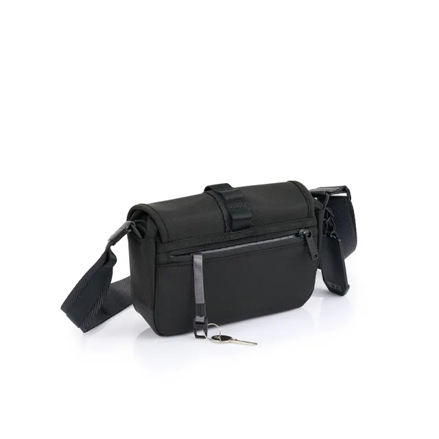 【TUMI】Alpha Bravo Compass 彈道尼龍掀蓋斜背包 - 黑色(TUMI 官方旗艦店)