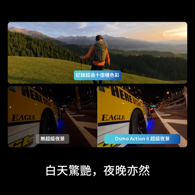 【DJI】OSMO ACTION 6暢拍套裝+2年版Care 運動相機/迷你相機｜可變光圈｜旗艦畫質超級夜拍(聯強國際貨)