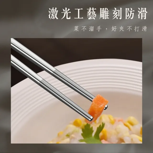 【瑞典廚房】316L不鏽鋼 便攜式 靜音 環保餐具(筷子 湯匙 叉子 收納盒 四件入)