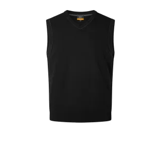 【G2000】可機洗素面V領背絲質混紡針織衫-黑色(4817305299)