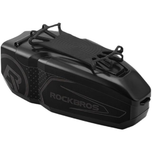 【ROCKBROS洛克兄弟】PC硬殼上管包附防水雨罩(自行車置物包 車架置物盒 手機支架 防撞硬殼包 防水)