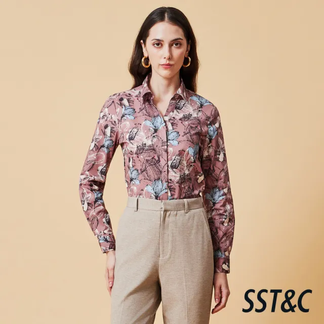 【SST&C】女裝 手繪花卉標準版襯衫-825212051022(換季55折)