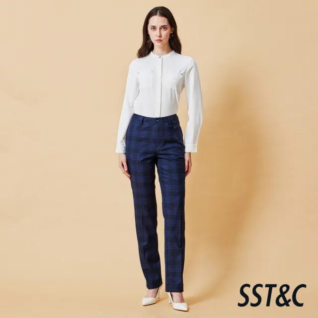 【SST&C】女裝 立領雙口袋長袖上著－白-825212061051(指定單品快閃價)