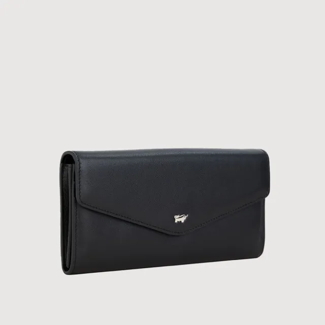 【BRAUN BUFFEL 德國小金牛】維那斯-B 12卡兩折長夾-黑色(BF849-621-BK) 錢包送禮推薦