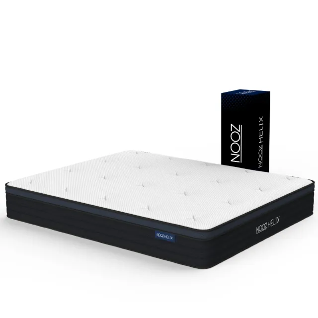 【Lunio】Nooz Helix標準雙人5尺乳膠獨立筒床墊(英國工藝五星級飯店躺感 專為台灣人所打造 平價高CP)
