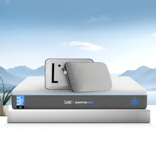 【Lunio】Quantum Max石墨烯雙人6尺獨立筒床+枕(全新升級 雙層設計 側邊強化 高衝擊耐壓)
