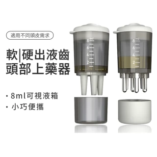 【MUAN】頭皮護理上藥器 便攜式頭部滾珠導液梳 髮液塗抹器 塗藥器 頭部按摩器(8ML)