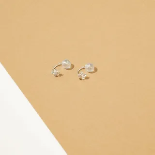 【vacanza】小紫荊花朵 925純銀飾品 純銀夾式耳環 耳夾(抗過敏 無耳洞專屬 交換禮物)