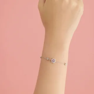 【vacanza】雪花小奇蹟 925純銀飾品 純銀手鍊(抗過敏 交換禮物 聖誕禮物)