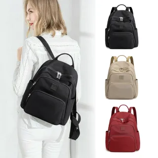 【吉豐洋行】便利雙拉鍊防潑水多隔層輕量後揹包/雙肩包(防水包 舒適棉質揹帶)