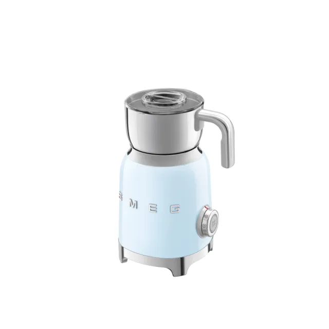【SMEG】義大利電動奶泡機-粉藍色(MFF11PBUS)