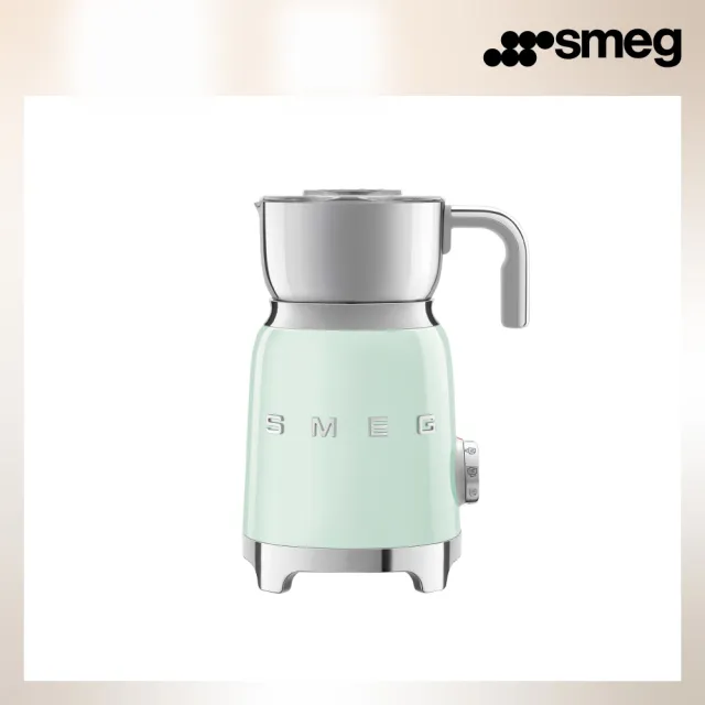 【SMEG】義大利電動奶泡機-粉綠色(MFF11PGUS)