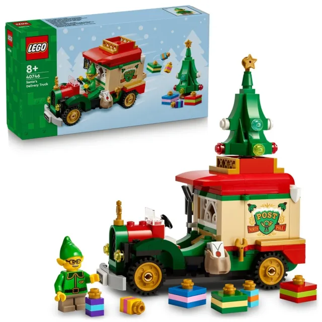 【LEGO 樂高】耶誕桌飾 & 耶誕老人的送貨車 & 耶誕飾品_3入組(40743 40746 40744)