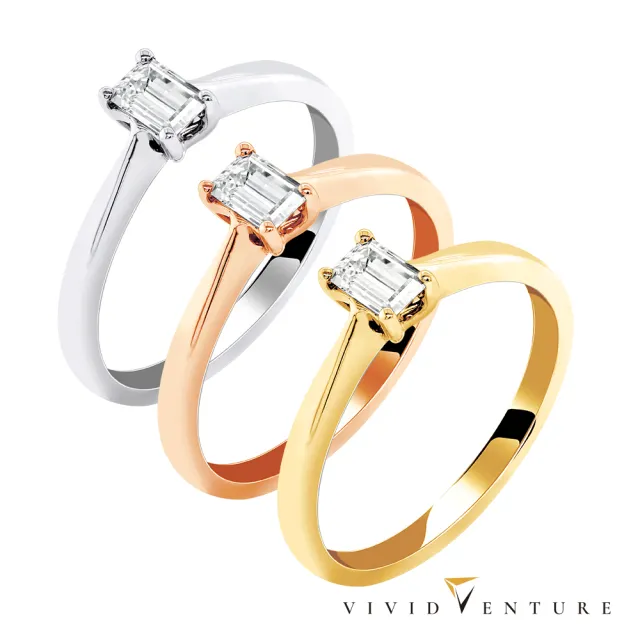 【Vividventure 亞帝芬奇】GIA 30分 FSI1 2VG 天然鑽石 真鑽 戒指 經典呈現 多色選(14K金台)