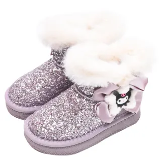 【Ann’S】Ann’S正版三麗鷗授權-KUROMI酷洛米 毛茸茸緞帶亮片雪靴2cm(紫)