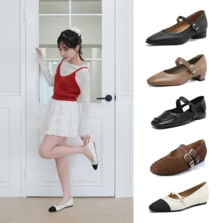 【WYPEX】時尚真皮優雅瑪莉珍 低跟鞋女鞋 銀鞋(多款可選)