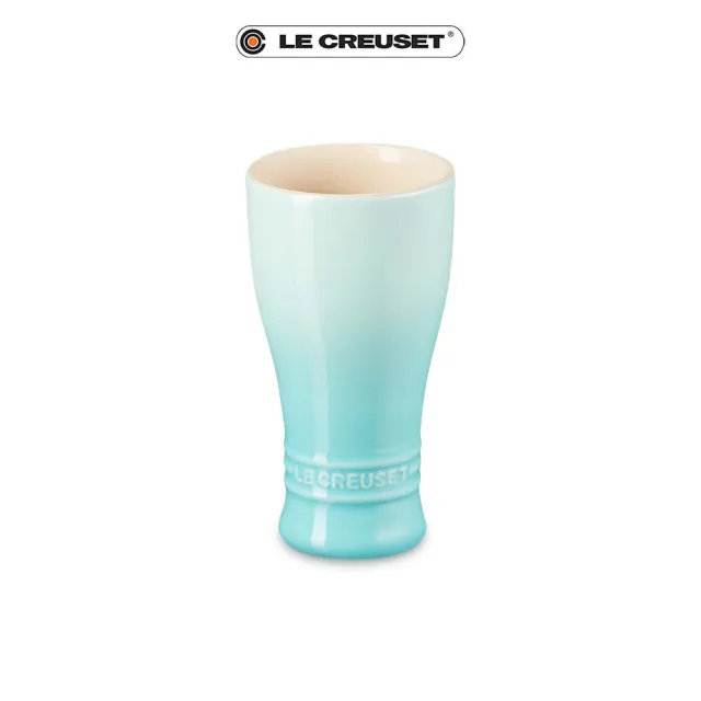 【Le Creuset】瓷器啤酒杯 250ml(閃亮黃/薄荷綠/水手藍 三色選一)