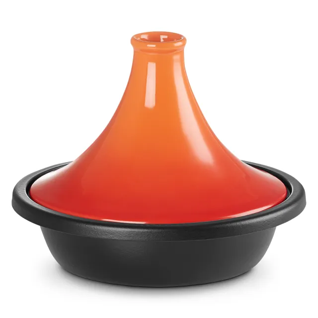 【Le Creuset】陶瓷摩洛哥鑄鐵鍋27cm(櫻桃紅/火焰橘 2色選1)