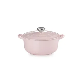 【Le Creuset】琺瑯鑄鐵鍋圓鍋 20cm(雪紡粉)