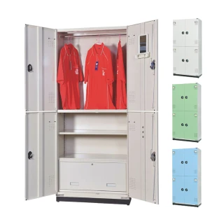 【大富】HDF四門型多用途置物公文櫃 4片鋼製門板 W900xD450xH1862mm/個 HDF-SC-020