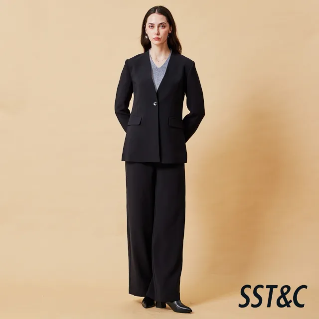 【SST&C】女裝 三件式套裝直筒褲-經典黑-825212163011(換季55折)