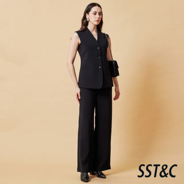 【SST&C】女裝 三件式套裝背心-經典黑-825212083011(換季55折)