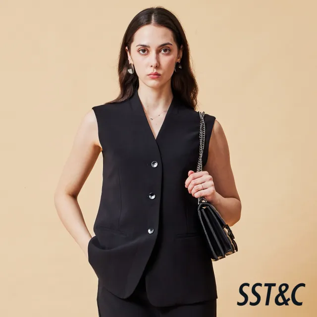 【SST&C】女裝 三件式套裝背心-經典黑-825212083011(換季55折)