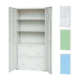 【大富】HDF新型多用途置物公文櫃 2片鋼製門板 W900xD450xH1802mm/個 HDF-SC-010