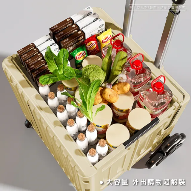 【ONE HOUSE】艾文折疊購物車爬梯8輪+特大防水袋_1組(買菜車/寵物推車/收納車/收納推車)