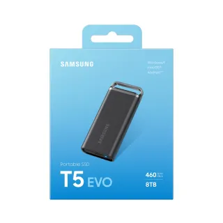 【Samsung 三星】T5 EVO 8TB Type-C USB 3.2 Gen 1 外接式ssd固態硬碟(MU-PH8T0S/WW)