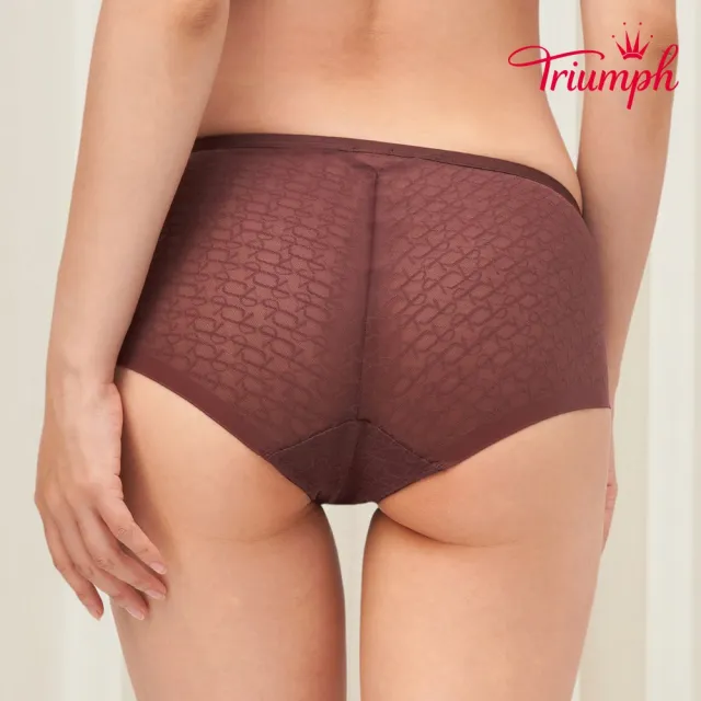 【Triumph 黛安芬】Signature Sheer 透感經典系列 中腰平口內褲 M-EL(可可棕)