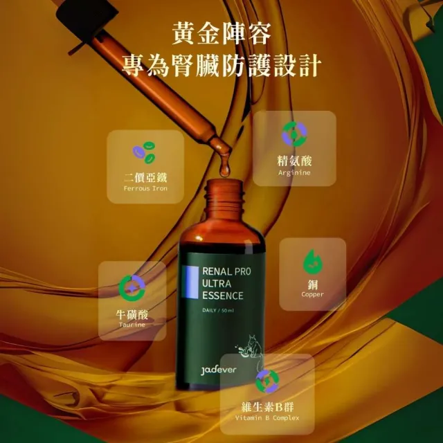 【Jadever】護腎超導精華50ml(寵物保健/腎臟保健/狗保健/貓保健/貓狗腎臟保健滴劑/舌下吸收)